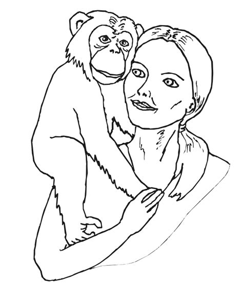 Mega Veel Kleurplaten * chimpansee