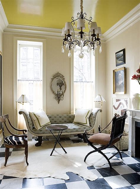 You want to keep spraying until the fluid. 8 Designer Rooms with Gorgeous Painted Ceilings