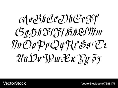 Gothic Blackletter Hand Lettering Alphabet Fonts Lettering Alphabet