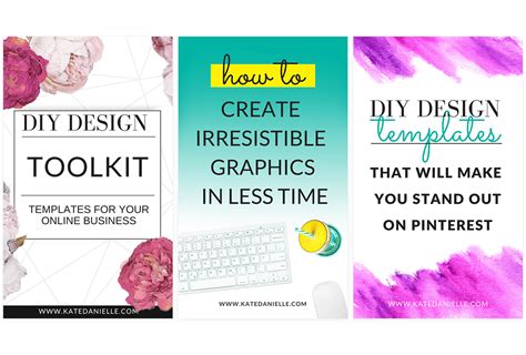 Pin Templates For Canva Kate Danielle Creative Think Like A Boss