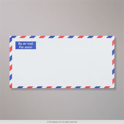 110x220 Mm White Airmail Chevron Border Envelope Aploksnes Latvia