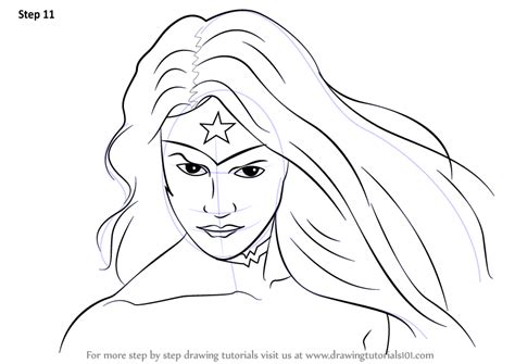 How To Draw Wonder Woman Face Wonder Woman Step By Step