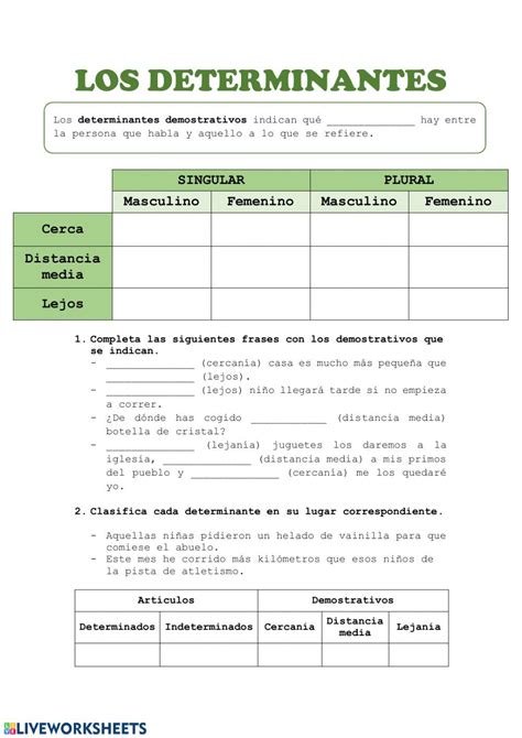 Ejercicio Interactivo De Los Determinantes Demostrativos Spanish Reflexive Verbs Spanish