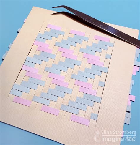 Paper Weaving On A Birthday Card Elina Stromberg