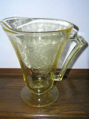 Hazel Atlas Yellow Depression Glass Pitcher Vintage Antique Price