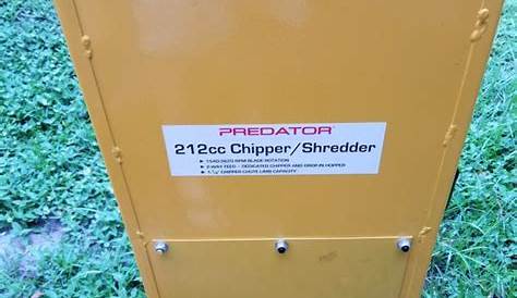 predator chipper shredder manual