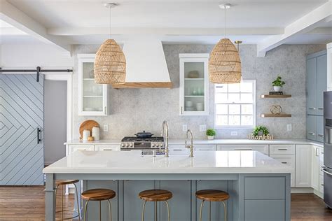 So, lets take a look at some two tone kitchen cabinets that really inspire. Two-toned Grey and White Kitchen Renovation - Home Bunch ...