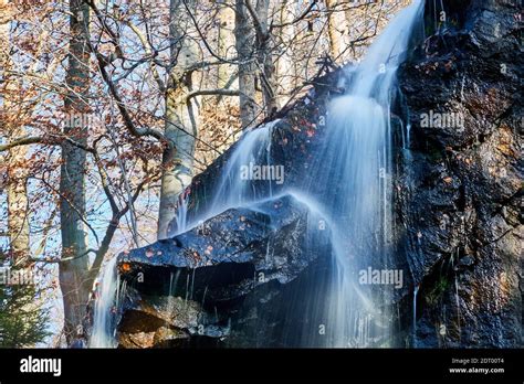 Waterfall Of The Radau Near Bad Harzburg In The National Park Of The