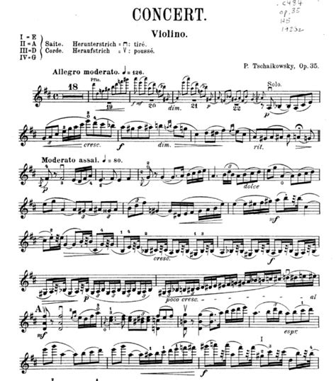Tchaikovskys Violin Concerto In D Major Op 35 Maybe Someday Partituras Partitura Para