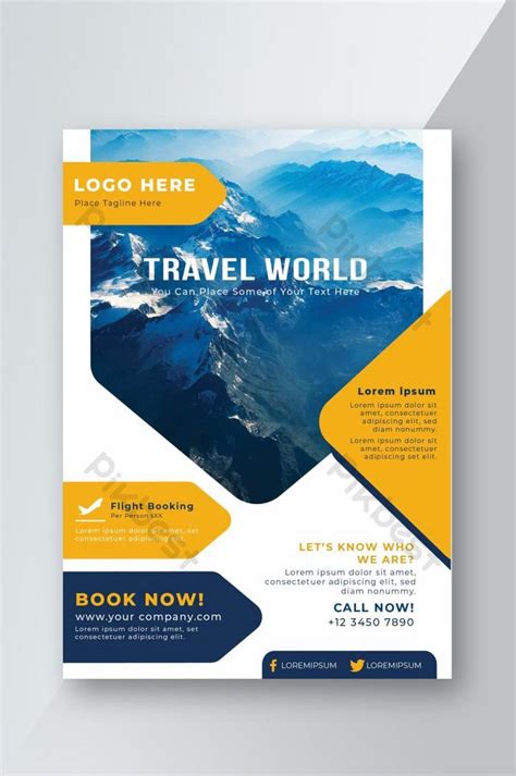 Travel Agency Flyer Design Template Ai Free Download Pikbest