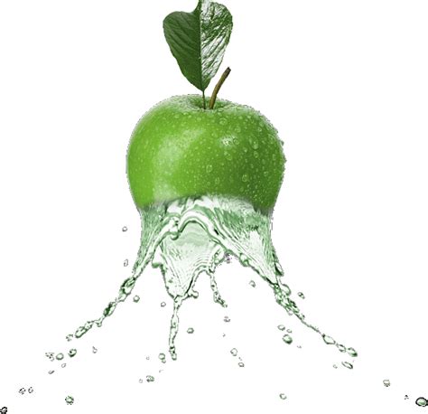 Scfruits Apple Greenapple Splash Water Fruit Food Ftest B Lue Clipart