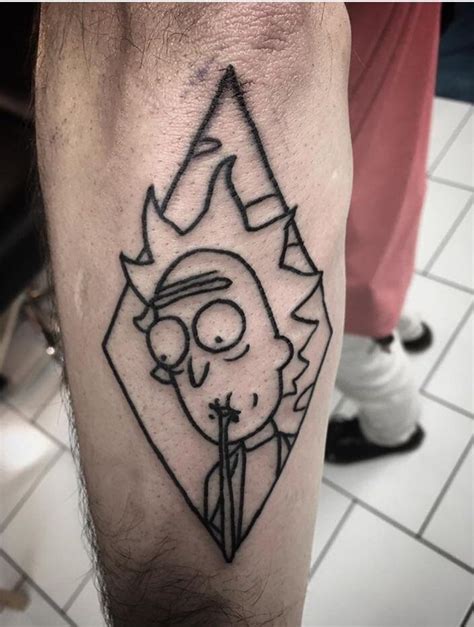 Antifa will go the way of occupy and will be a shameful failed movement that no one will be openly supportive my problem is, why would you tattoo a character on yourself before the full character arc is revealed? Rick outline from Rick and Morty done by Mitch Varisco out ...