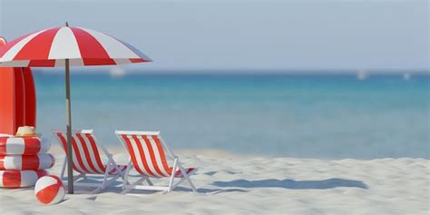 Premium Photo Beautiful Beach Chairs On The Sandy Beach Near The Sea