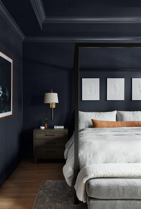 Dark And Moody Bedroom Blue Bedroom Walls Master Bedroom Colors