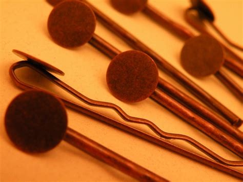 Vintage Style Antiqued Copper Bobby Pin Blanks With Soldered Etsy