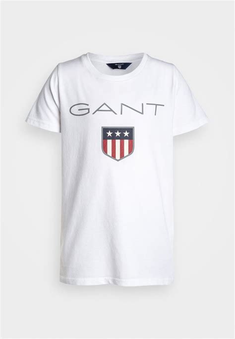 Gant Shield Unisex T Shirt Con Stampa Whitebianco Zalandoit