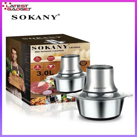 Latestgadget Sokany Sk 7005a 800w 3l Stainless Electric Chopper Grinder