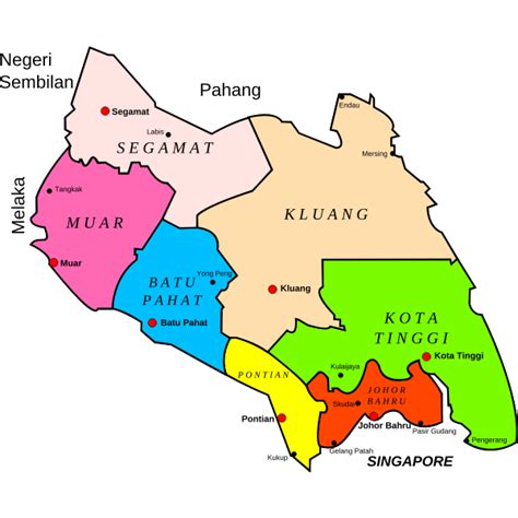 Map Of Johor Free Svg