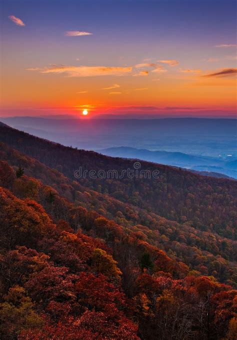 Autumn Sunset Over Shenandoah Valley Stock Photos Free And Royalty Free