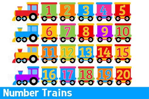 Number Trains Clipart Graphic By Magreenhouse · Creative Fabrica In