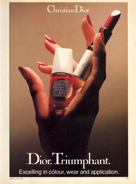 Christian Dior Ad 1980 Maquillage Vintage Maquillage Vernis