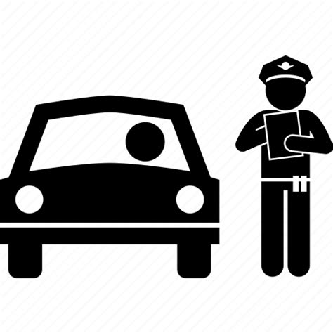 Car Law Offender Police Road Summon Ticket Icon