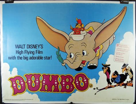 Dumbo Original Vintage Film Walt Disney Film Poster Original Vintage