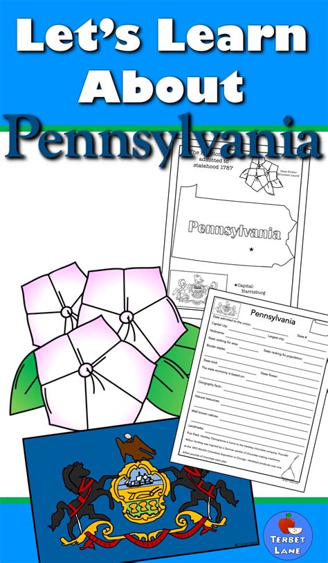 Pennsylvania state fact file worksheets 3 boys and a dog