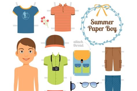 Paper Doll Boy In Summer Clothes Creative Daddy