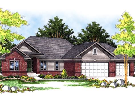 This Is An Artist S Rendering Of The Front Elevation Of These Ranch