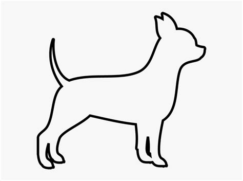 Chihuahua Rubber Stamp Chihuahua Outline Hd Png Download Kindpng