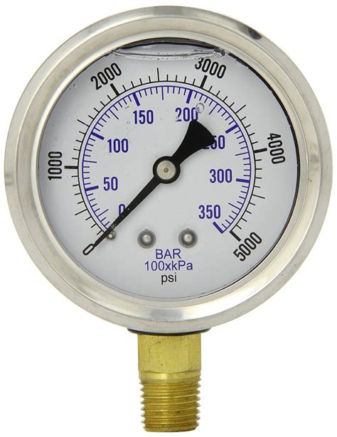 Herco Liquid Filled Hydraulic Pressure Gauge 0 5000 Psi Npt