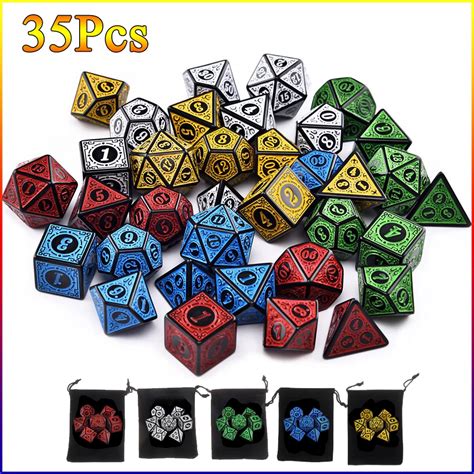 Multi Sides Polyhedral Dice Set Role Playing Board Table Game Math Tabletop RPG DND D D