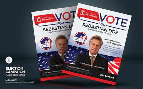Election Campaign Flyer And Poster Psd Template
