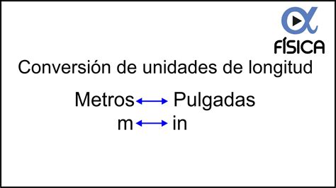 Conversión De Unidades De Longitud Metros M A Pulgadas In Y