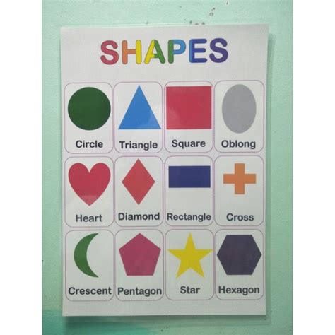 Laminated Chart For Kids Shapes Shopee Philippines