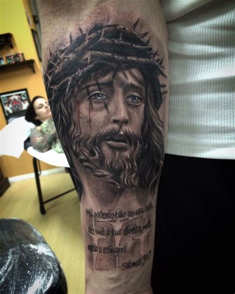 Half Sleeve Jesus Tattoos For Men Lower Arm On Stylevore