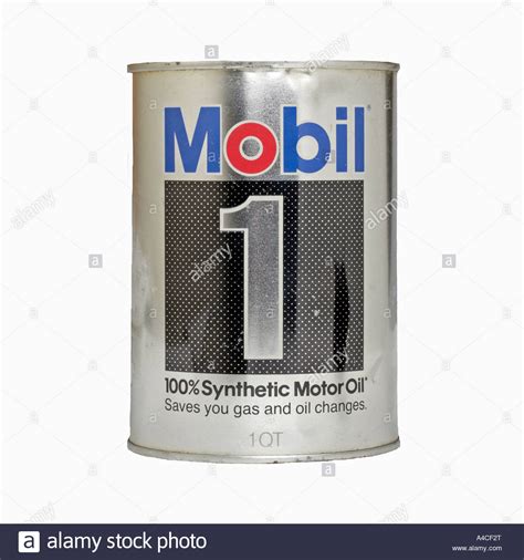 Vintage Mobil 1 Oil Can Stock Photo Alamy