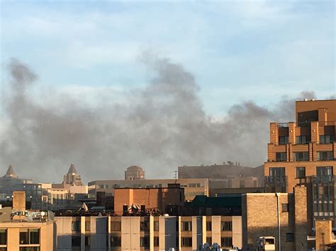 Smoke Billows From Roof Of Dc Hotel Saturday Guests Evacuated The