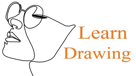 Learn How To Drawing By One Line Face Drawing Youtube