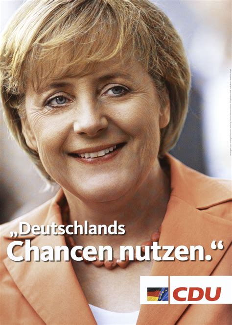 Angela dorothea merkel (née kasner; LeMO-Objekt: Wahlplakat "Deutschlands Chancen nutzen", CDU ...