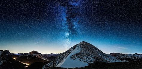 The Milky Way Mountain Wallpaper Nature And Landscape Wallpaper Better