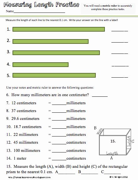 45 Metrics And Measurement Worksheet Answers