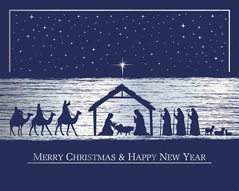 Religious Christmas Card Illustrations Royalty Free Vector Graphics