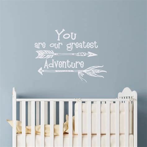 Nursery Wall Decals Quote You Are Our Greatest Adventure Wall Stickers