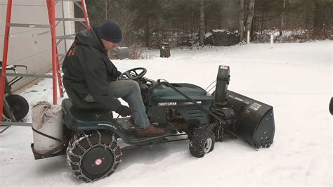Craftsman Lawn Tractor And Snowblower Attachment Test For Auction Youtube