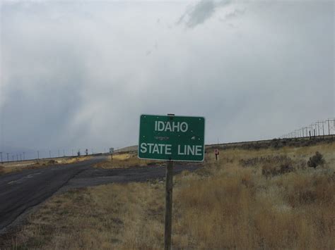 Old Us 30s Idaho State Line Idaho State Line At Utah Bor Flickr