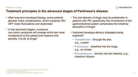 Parkinsons Disease Treatment Principles Neurotorium