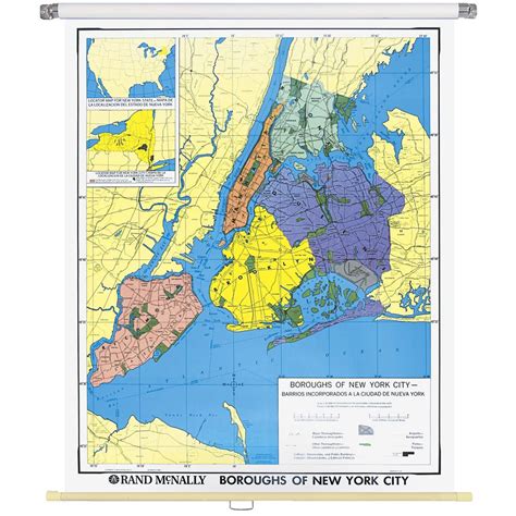 New York City Map Boroughs Roads