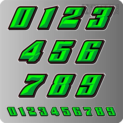 Race Car Numbers Svg